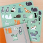 Preview: Sticker Set Nine Lives - Katzen