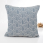 Preview: Jacquard Kissenbezug Blau Muster