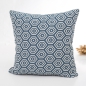 Preview: Jacquard Kissenbezug Blau Muster