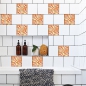 Preview: Fliesenaufkleber Mosaik Rot-Orange 20x20