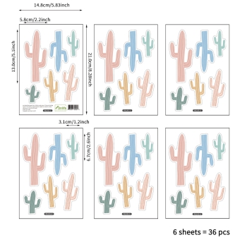 36 Kaktus Aufkleber