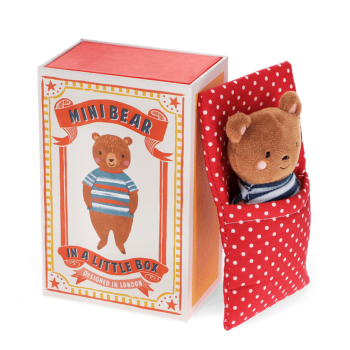 Mini Stofftier Bär in einer kleinen Box