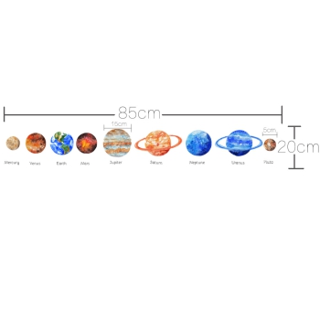 Planet Aufkleber mit funkelnden Kristallen