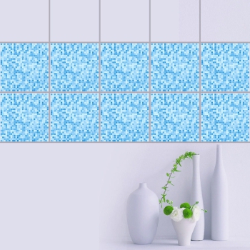 Planetlu Shop Fliesenaufkleber Mosaik Blau Funlife