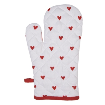 Ofenhandschuh Hearts Red