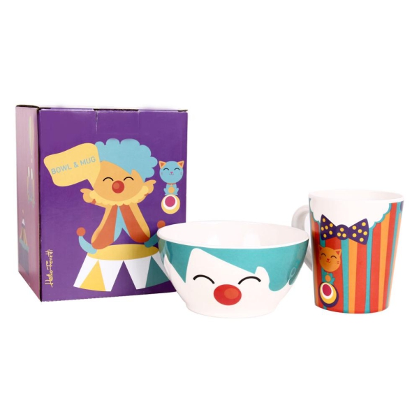 Set Becher & Schale Clown