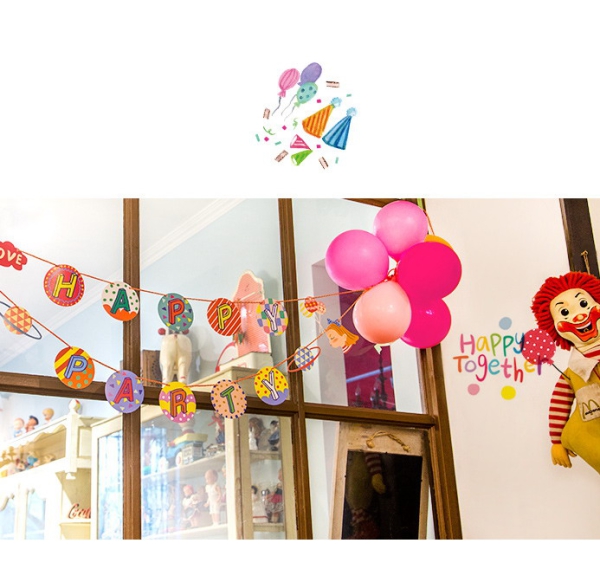 Girlande mit Ballons Happy Party