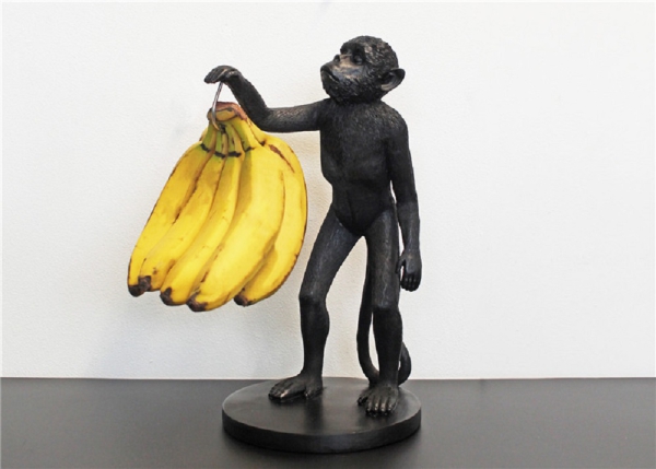 Bananenhalter Affe Schwarz