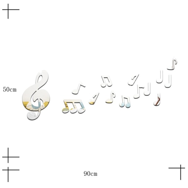 Noten Spiegel-Deko