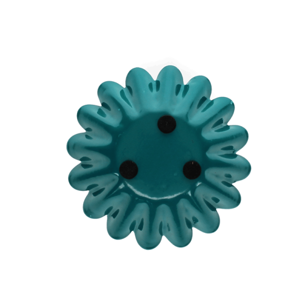 Kerzenhalter Blume blau