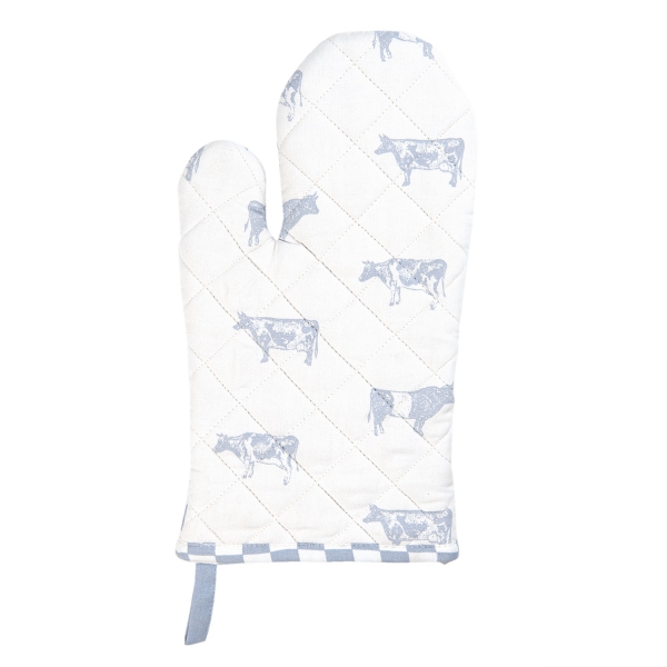 Ofenhandschuh Cows Blue